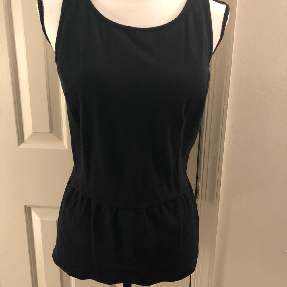 Black peplum shirt
